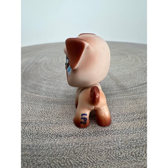 Littlest Pet Shop LPS Brown Pug #1313 Blue Eyes 2007 - Picture 2 of 6